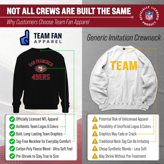 San Francisco 49ers NFL Crewneck Sweatshirt - Black
