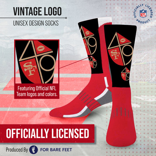 San Francisco 49ers NFL V Curve Socks - Team Color