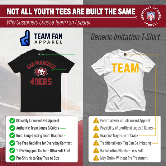 San Francisco 49ers Youth NFL Football T-Shirt - Black