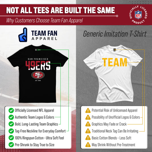 San Francisco 49ers NFL Color Block Tee - Black
