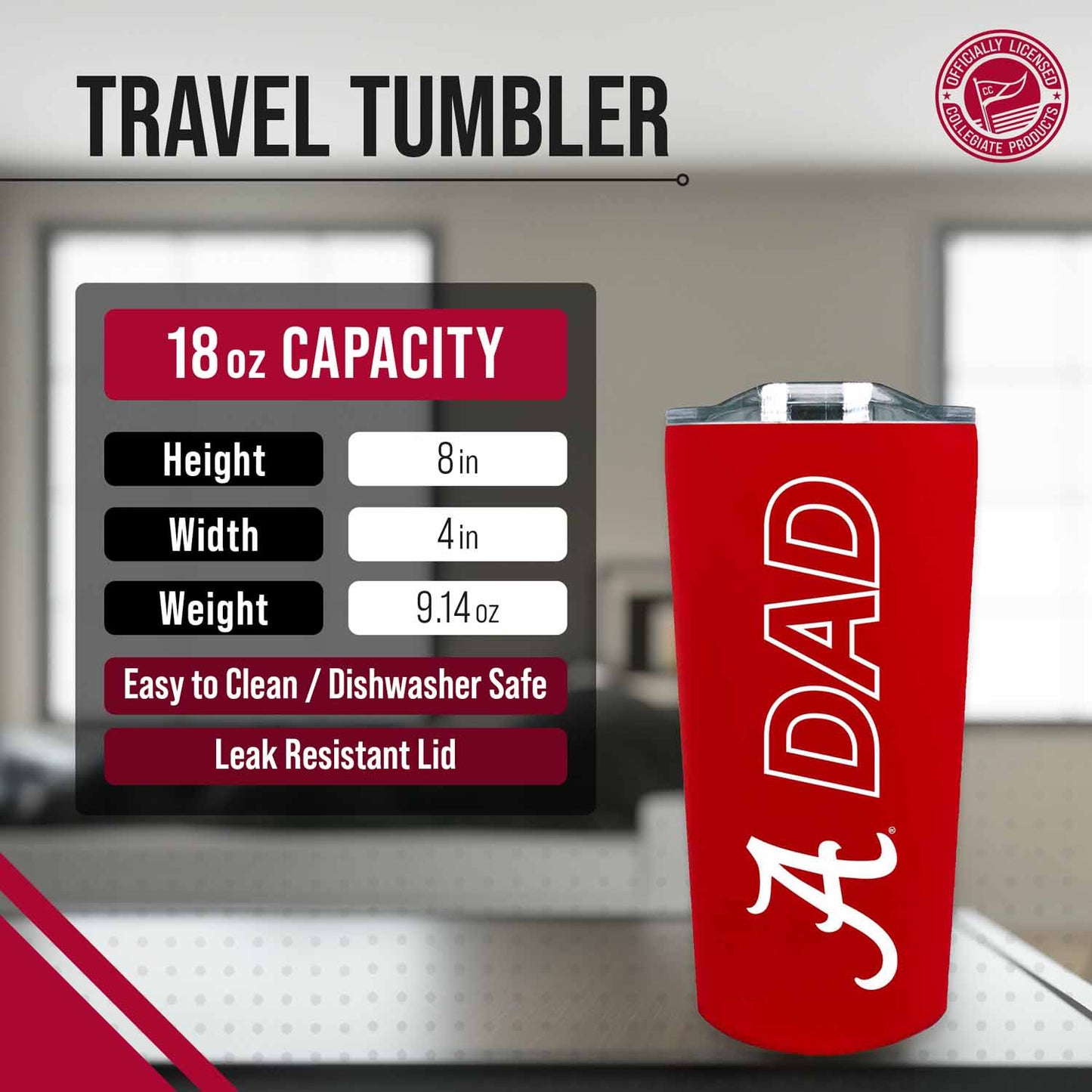 Florida State Seminoles Dad Tumbler 18oz Stainless Steel Men's Travel Mug - Black