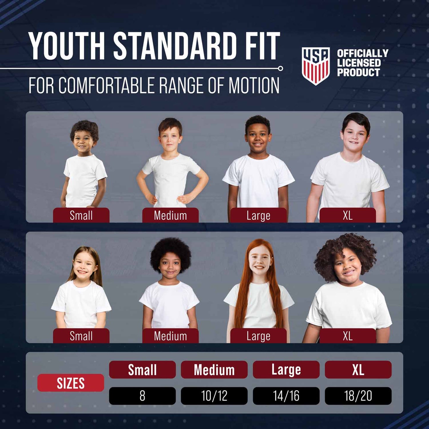 USA National Team The Victory Officially Licensed Youth US Women's National Soccer Team Trinity Rodman Name & Number T-Shirt - White #20