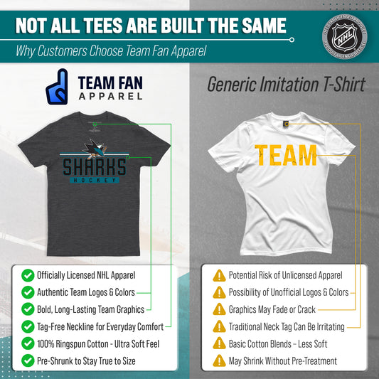 San Jose Sharks T-Shirt NHL Heather Charcoal - Charcoal