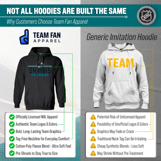 San Jose Sharks Sharks Hoodie Sweatshirt for Men and Women - Charcoal