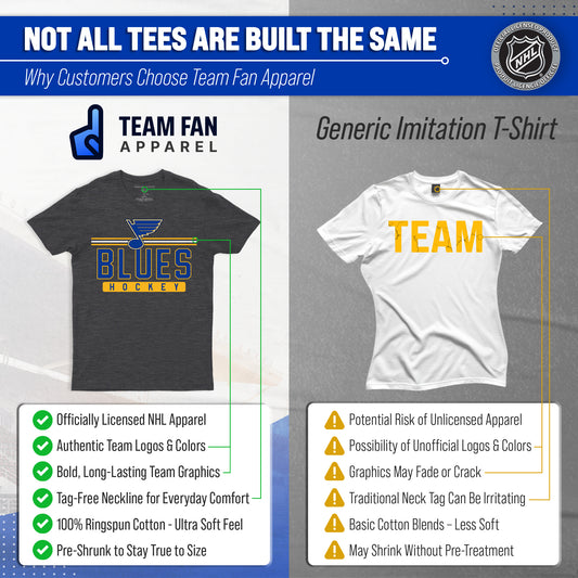St. Louis Blues T-Shirt NHL Heather Charcoal - Charcoal