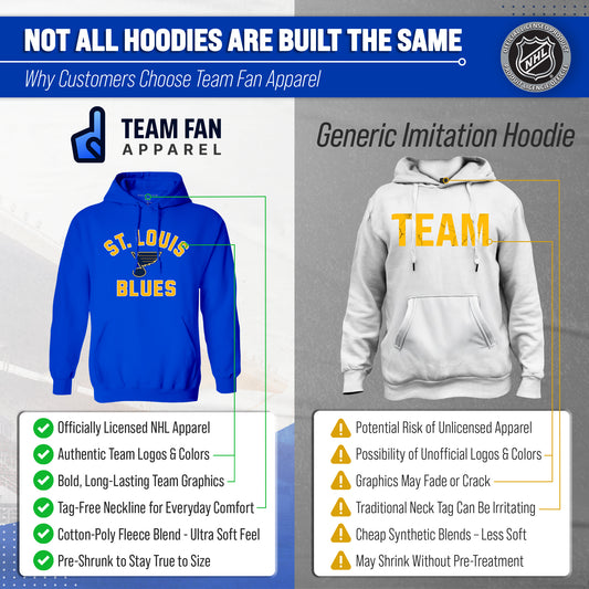 St. Louis Blues Hoodie Pullover Sweatshirt - Royal