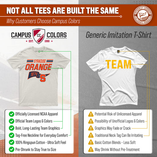 Syracuse Orange Varsity Club Pennant Shirt - Off White