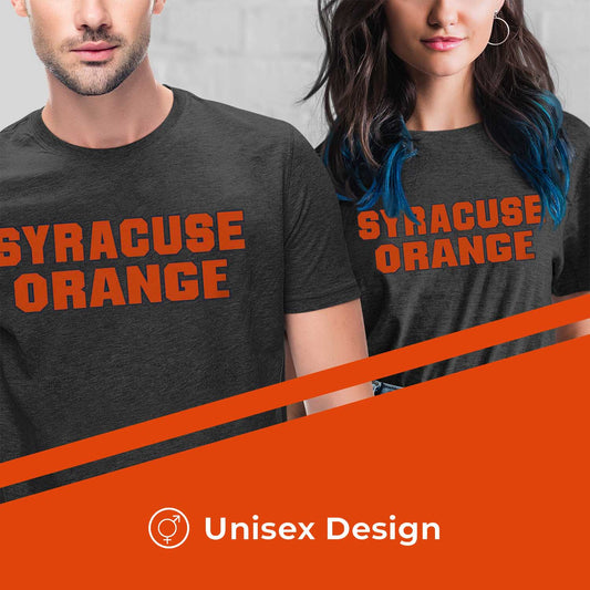 Syracuse Orange NCAA Cotton Blend Charcoal T-Shirt Men Women - Charcoal