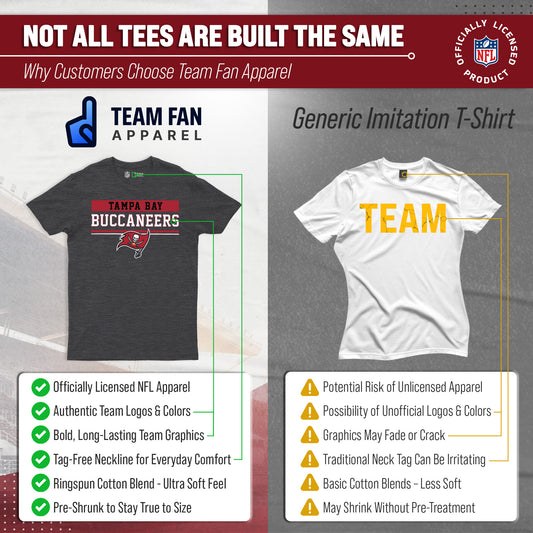 Tampa Bay Buccaneers Charcoal T-Shirt for Men and Women - Charcoal