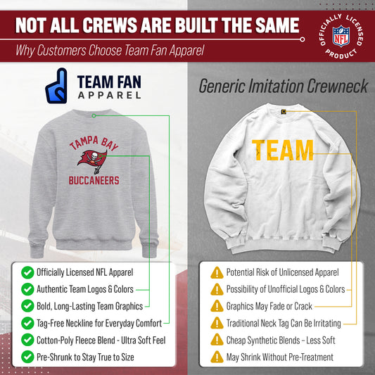 Tampa Bay Buccaneers NFL Gameday Crewneck Sweatshirt - Gray