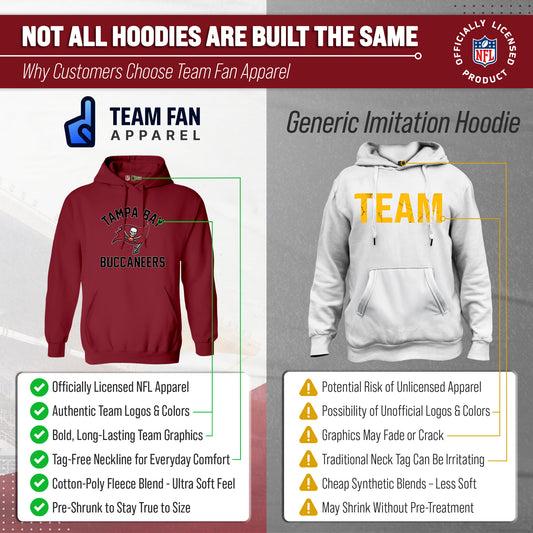 Tampa Bay Buccaneers Gameday Hoodie Pullover Sweatshirt - Cardinal