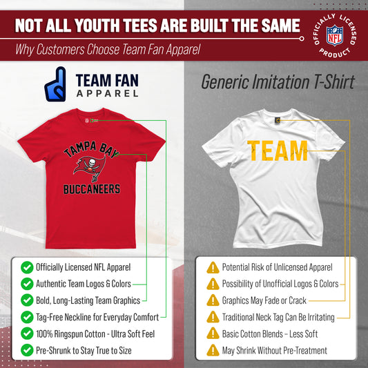 Tampa Bay Buccaneers Youth NFL Football T-Shirt - Red