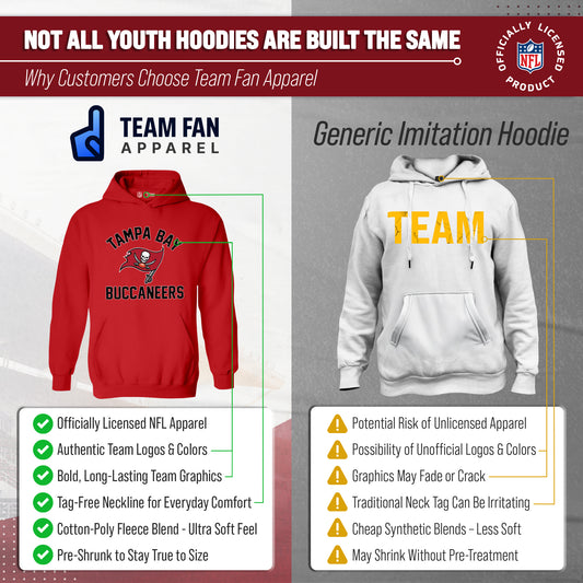 Tampa Bay Buccaneers Youth Gameday Hoodie Sweatshirt - Red
