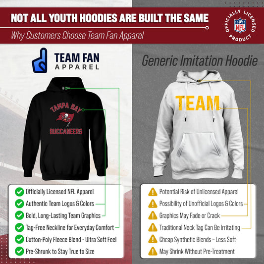 Tampa Bay Buccaneers Youth Gameday Hoodie Sweatshirt - Black