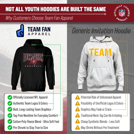 Tampa Bay Buccaneers NFL Youth Overtime Blueprint Fleece Hoodie Sweatshirt - Black