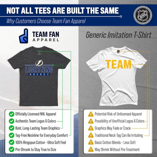 Tampa Bay Lightning T-Shirt NHL Heather Charcoal - Charcoal