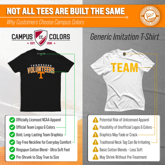 Tennessee Volunteers T-Shirt Heathered for Men and Women - Black Heather