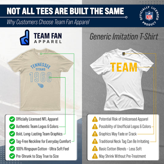 Tennessee Titans Big Date Tag-Less T-Shirt - Natural