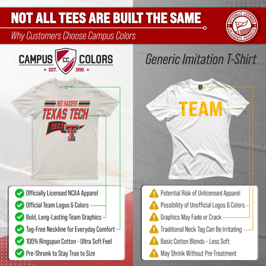 Texas Tech Red Raiders Varsity Club Pennant Shirt - Off White