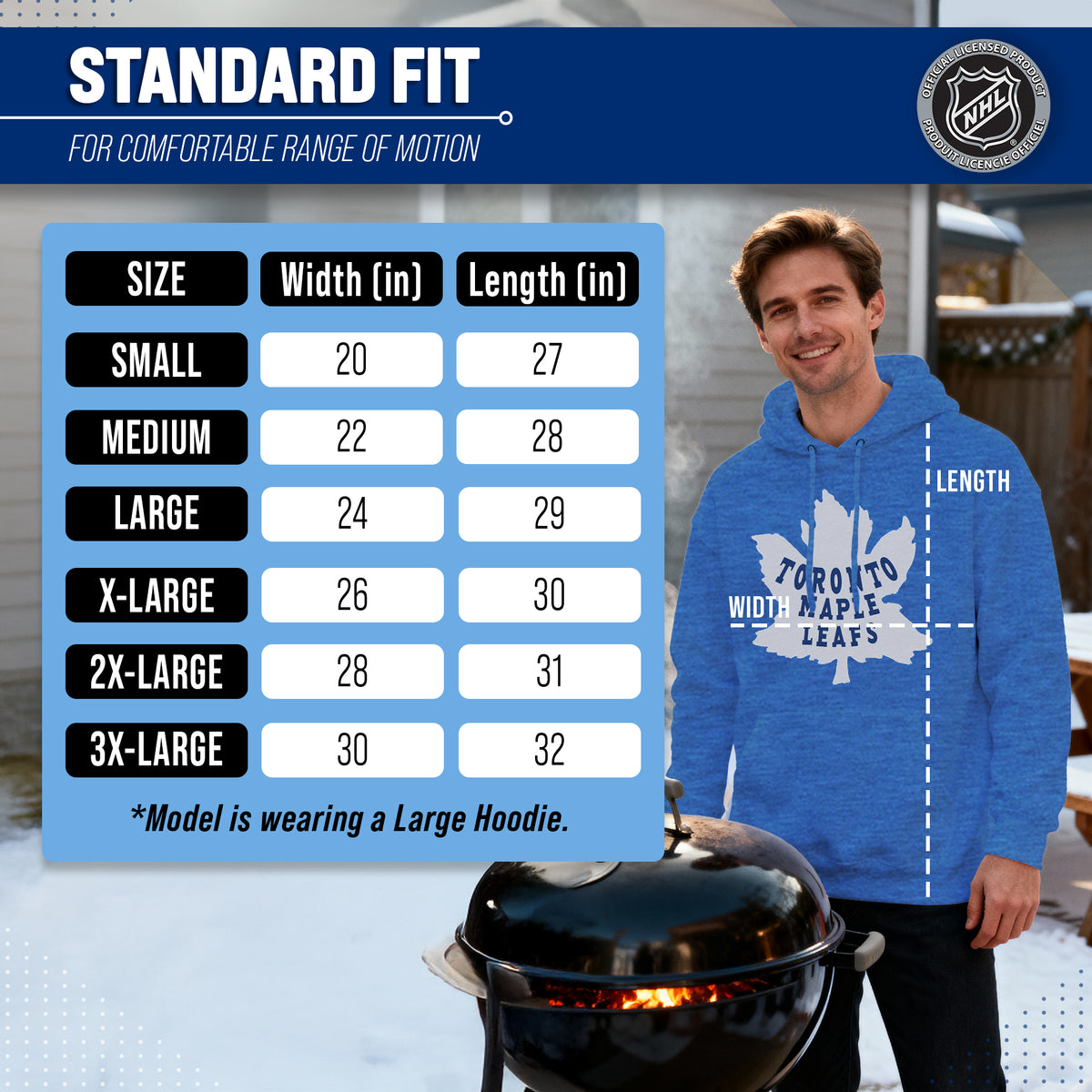 Toronto Maple Leafs Retro Logo Fleece Hoodie - Royal Heather