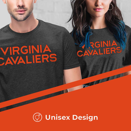 Virginia Cavaliers NCAA Cotton Blend Charcoal T-Shirt Men Women - Charcoal