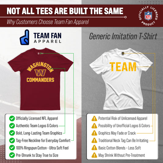 Washington Commanders Team Fan Apparel NFL Gameday T-Shirt - Maroon