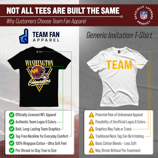 Washington Commanders NFL Retro Triangle T-Shirt - Black
