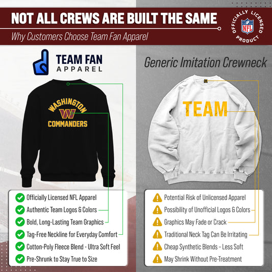 Washington Commanders NFL Gameday Crewneck Sweatshirt - Black