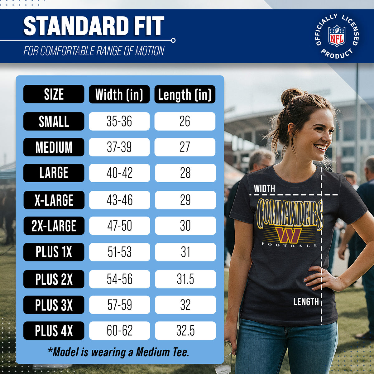 Washington Commanders Overtime Blueprint Women's NFL Short Sleeve T-Shirt - Black