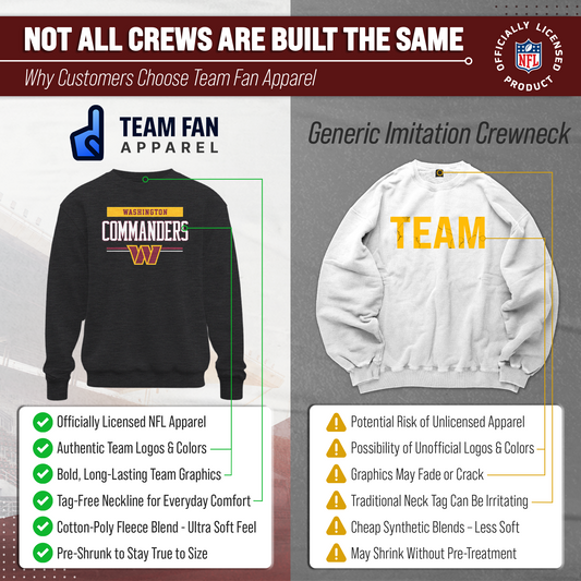 Washington Commanders NFL Team Block Crewneck Sweatshirt - Charcoal