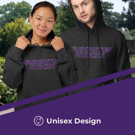 Washington Huskies NCAA Fan Hoodie Sweatshirt Men Women - Charcoal