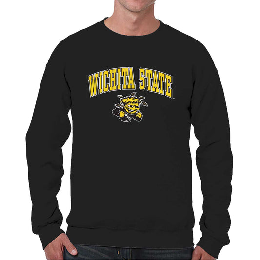 Wichita State Shockers Fleece Crewneck Sweatshirt for Men and Women - Black