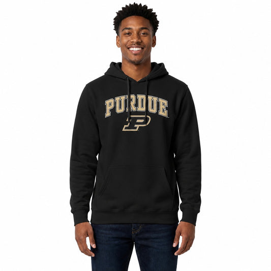 Purdue Boilermakers Arch & Logo Gameday Hoodie NCAA Fleece Pullover - Black