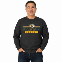 Nashville Predators  NHL True Fan Fleece Crewneck Sweatshirt Men Women - Charcoal