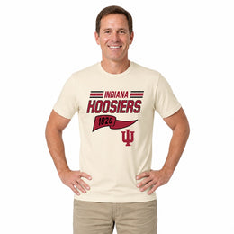 Indiana Hoosiers  Varsity Club Pennant Shirt - Off White