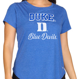 Duke Blue Devils NCAA Womens Tag-Less Ultra Soft Tailgate T-Shirt - Royal Heather