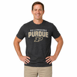 Purdue Boilermakers  NCAA Fan T-Shirt Men Women Black Heather - Black Heather