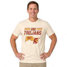 USC Trojans  Varsity Club Pennant Shirt - Off White