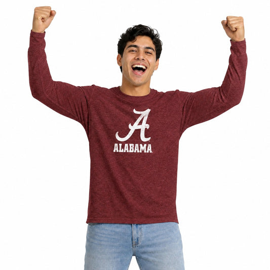 Alabama Crimson Tide  Logo Long Sleeve Shirt Men Women NCAA Licensed - Crimson