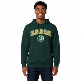 Colorado State Rams Arch & Logo Gameday Hoodie NCAA Fleece Pullover - Green