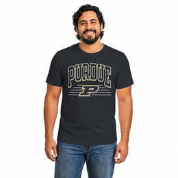 Purdue Boilermakers  Overtime Classics Unisex Cotton T-Shirt Short Sleeve - Black