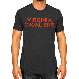 Virginia Cavaliers Campus Colors NCAA Adult Cotton Blend Charcoal Tagless T-Shirt - Charcoal