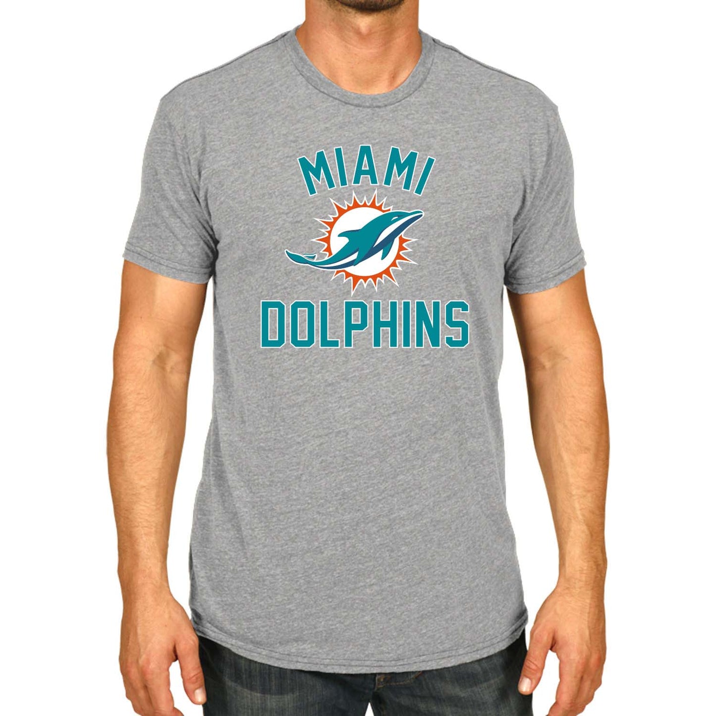 Miami Dolphins Team Fan Apparel NFL  Gameday T-Shirt - Gray