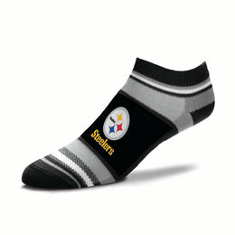 Pittsburgh Steelers NFL Adult Marquis Addition No Show Socks - Black