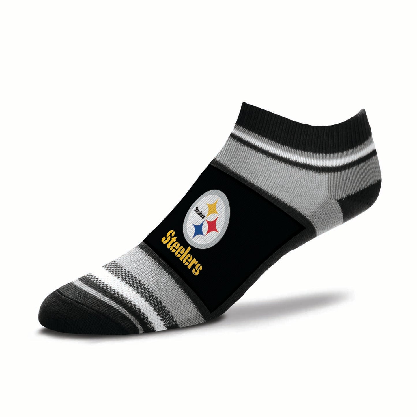 Pittsburgh Steelers NFL Adult Marquis Addition No Show Socks - Black