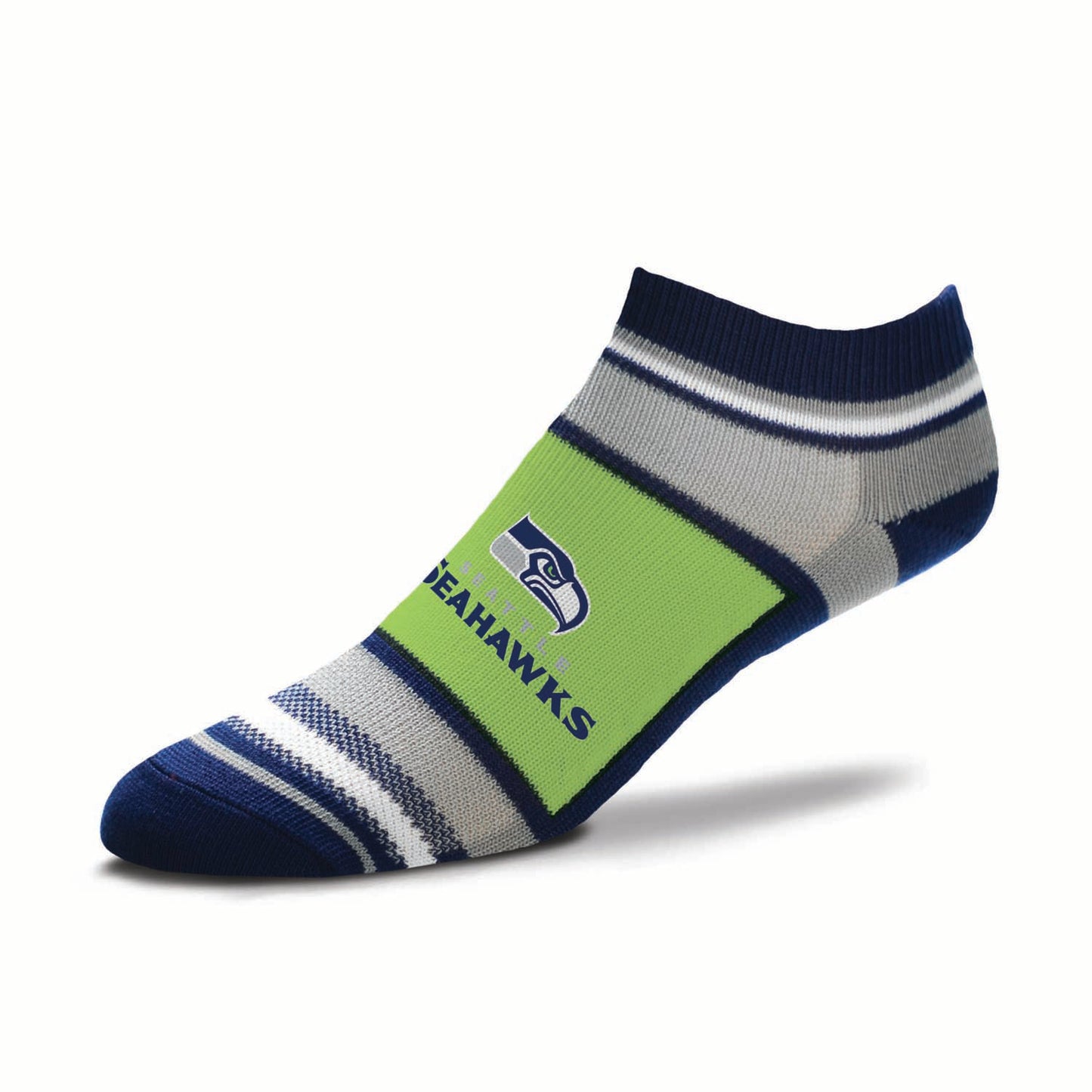 Seattle Seahawks NFL Adult Marquis Addition No Show Socks - Navy