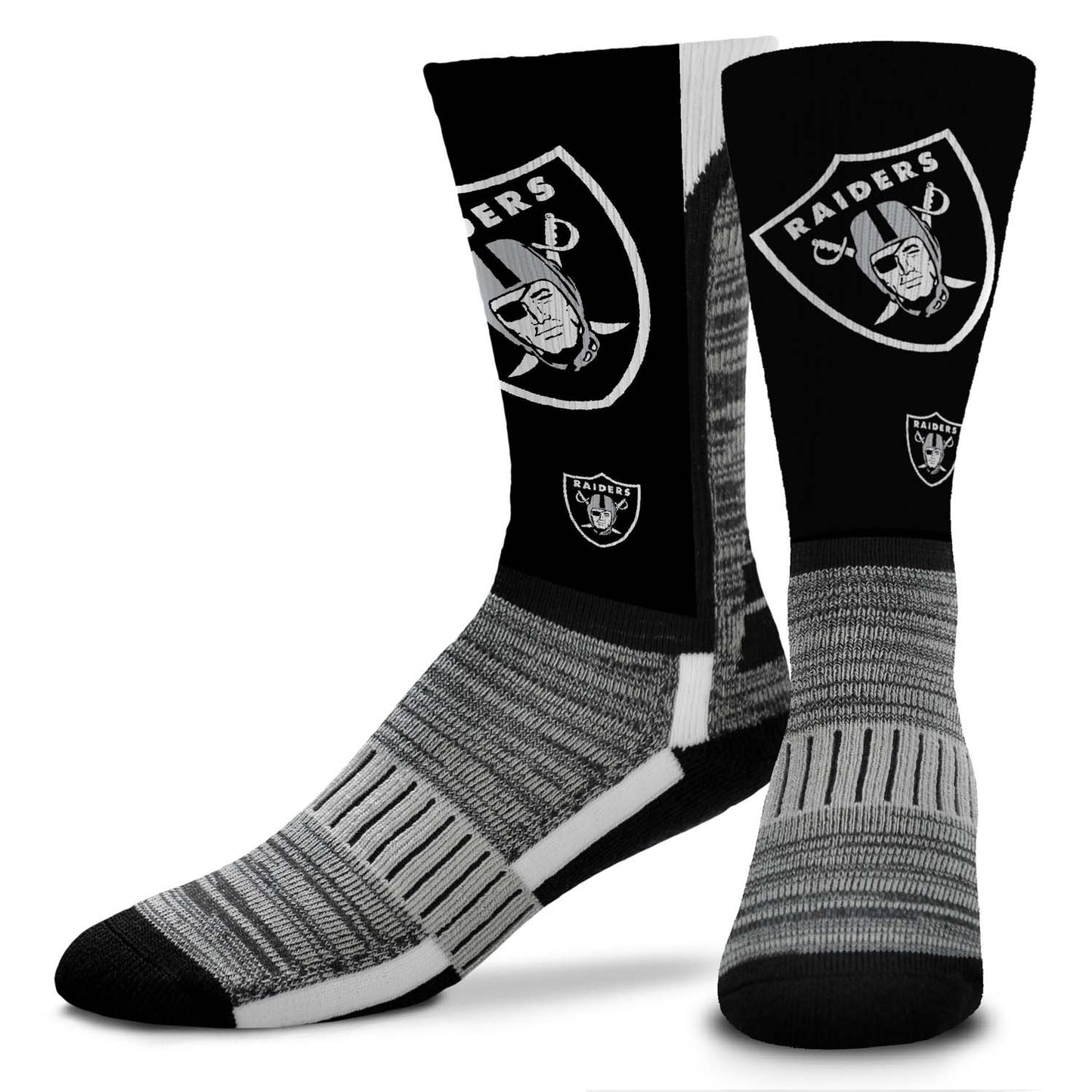 Las Vegas Raiders NFL Adult Curve Socks - Black