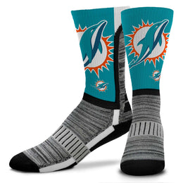 Miami Dolphins NFL V Curve  Socks - Teal