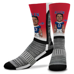Buffalo Bills NFL Adult V Curve MVP Player Crew Socks - Red