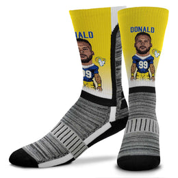 Los Angeles Rams NFL Adult V Curve MVP Player Crew Socks - Yellow